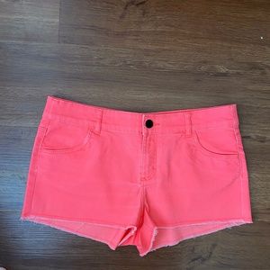 H&M - Pink Shorts w/ fringe bottom